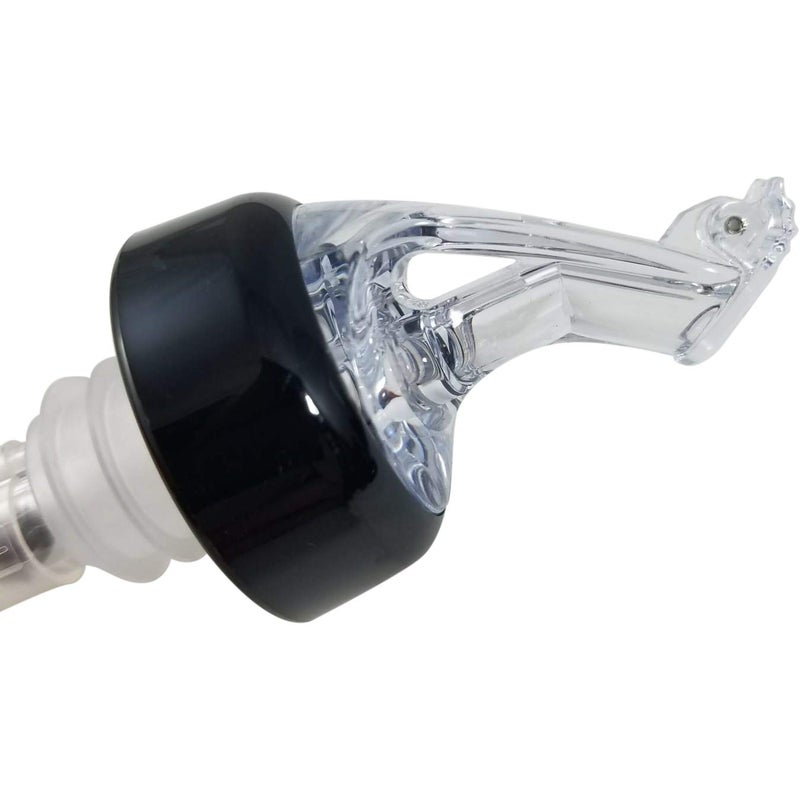 AmeriPour - Measured Pourer - Liquor Bottle Pourers - Collared - Made 100% In USA. Bar Spouts That Don't Leak - No Cracks. A Perfect Pour Everytime. Great For Wine! (Clear, 1.5oz (45ml) - 10 Pack) - Image 1